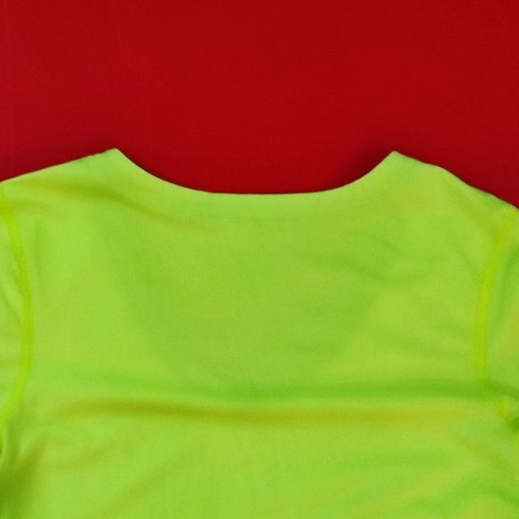Nike Pro dri-fit athletic shirt neon green women's size M - Picture 4 of 7